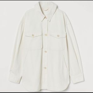 Twill shirt jacket (white/ivory)